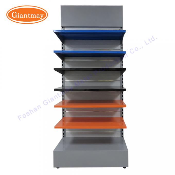 Retail Cosmetic Angled Slatwall Shelves Cigarette Display