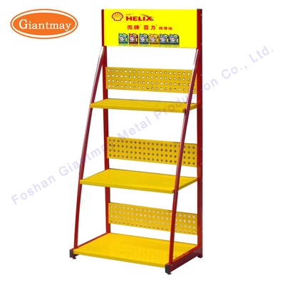 Advertising Stands Gas Rack with Shelf Oil Display