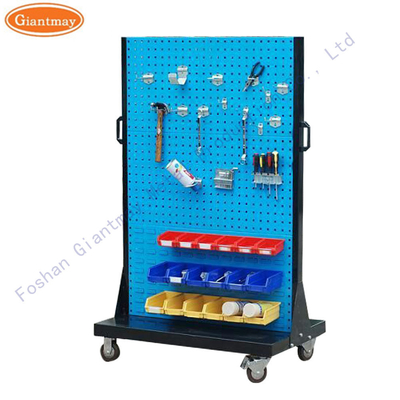 Free Standing Hardware Shop Metal Pegboard Hanging Display Rack