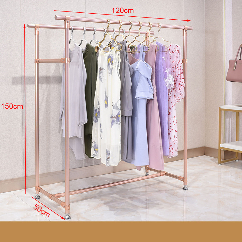 Dressing Rack Stand Floor Standing Dress Cloth Display Rack Garment Store Drying Clothes ...