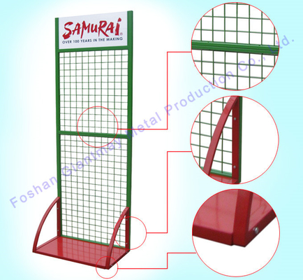 Retail Shop Retail Shop Grid Mesh Display with Basket Metal Wire Rack