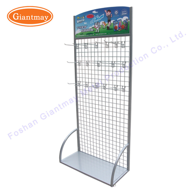 Retail Shop Retail Shop Grid Mesh Display with Basket Metal Wire Rack