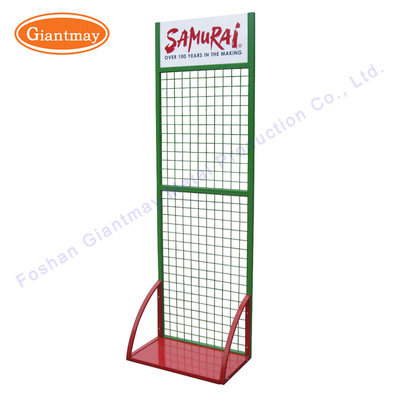 Retail Shop Retail Shop Grid Mesh Display with Basket Metal Wire Rack