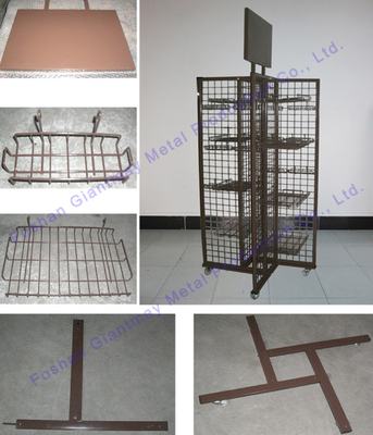 Retail Store Bread Shop Stand Wire Mesh Display Rack