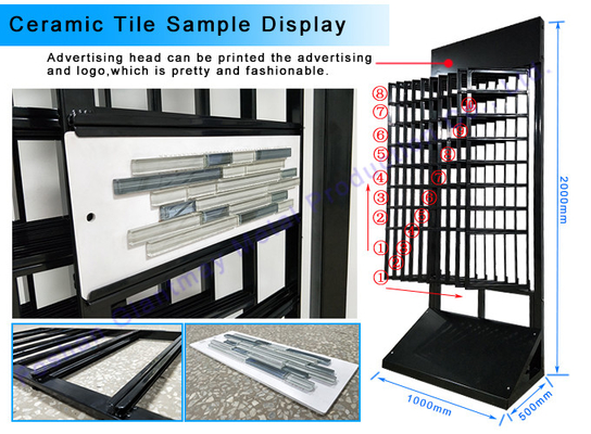 Showroom Metal Frame Ceramic Tile Rack Floor Display