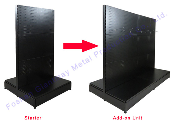 Supermarket Store Shelf Display Stand Double Side Pegboard