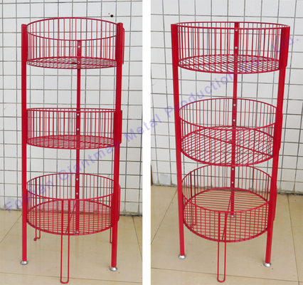 3 Tiers Toy Rack Beverage Retail Dump Bin Display Metal Stand