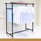 Double Shop Cloth Display Rack Metal Cloth Dry Stand Easy Assembly