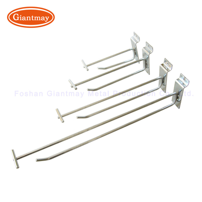 Chrome Panel Display Hooks Holder Slatwall Hook With Price Tag