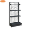 Double Sides Retail Metal Supermarket Shelf Display Racks For Groceries And Snacks