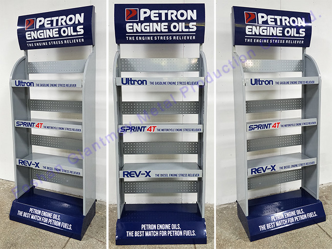 Lubricating Bottle Iron Rack Engine Stand Oil Display