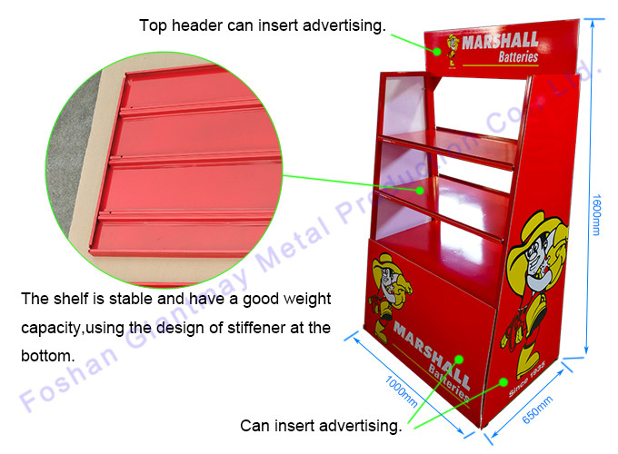 Depth 650mm Car Battery Display Rack