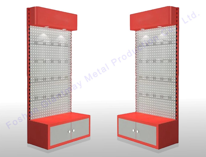 Hardware Products Display Rack Shelf with Hooks Exhibition Stand